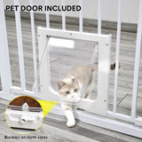 Safety Gates & Safety Accessories: Alston 76cm Tall Baby Pet Security Gate Safety Adjustable Width with Cat Door for House Doorways Stairs Guard Extension Part Width 12cm/24cm Wall Mount