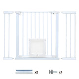 Safety Gates & Safety Accessories: Alston 76cm Tall Baby Pet Security Gate Safety Adjustable Width with Cat Door for House Doorways Stairs Guard Extension Part Width 12cm/24cm Wall Mount