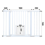 Safety Gates & Safety Accessories: Alston 76cm Tall Baby Pet Security Gate Safety Adjustable Width with Cat Door for House Doorways Stairs Guard Extension Part Width 12cm/24cm Wall Mount