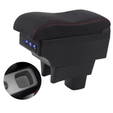 Automotive Repair & Speciality Tools: Suzuki Swift 2005-2021 Center Central Storage Car Console Seat Armrest Box Durable ABS Armrest Box Replacement Double Layer Black With USB Cable