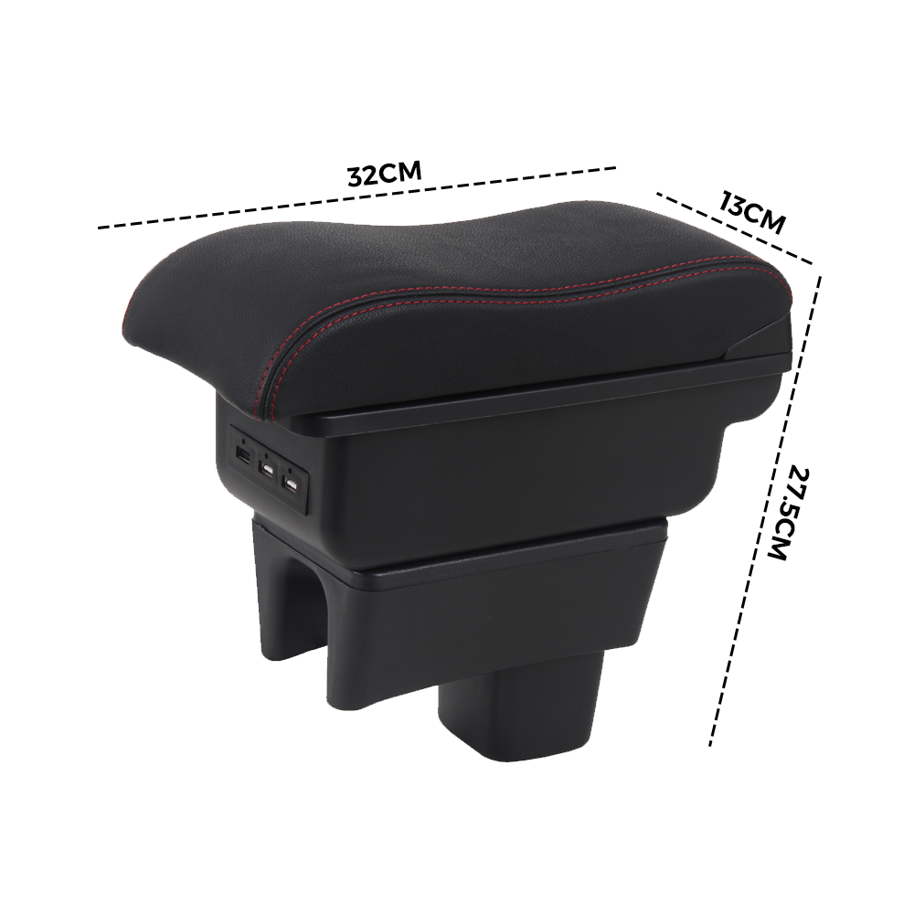 Automotive Repair & Speciality Tools: Suzuki Swift 2005-2021 Center Central Storage Car Console Seat Armrest Box Durable ABS Armrest Box Replacement Double Layer Black With USB Cable