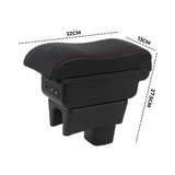 Automotive Repair & Speciality Tools: Suzuki Swift 2005-2021 Center Central Storage Car Console Seat Armrest Box Durable ABS Armrest Box Replacement Double Layer Black With USB Cable