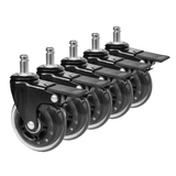 Office & Desk Chairs: 5 pcs Office Chair Casters 360 Rotatable Replacement Wheels with Locks