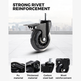 Office & Desk Chairs: 5 pcs Office Chair Casters 360 Rotatable Replacement Wheels with Locks