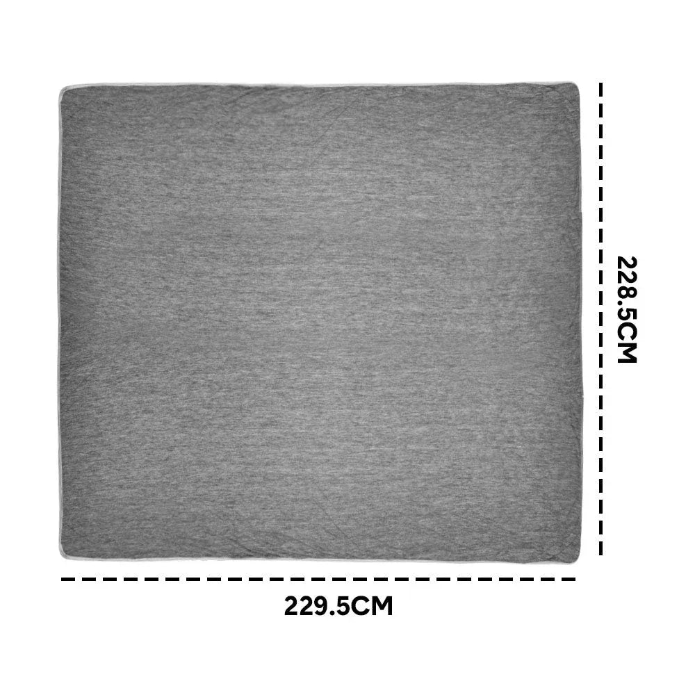 Summer Cooling Blanket90"x90" Lightweight Breathable Ice Cooling Throw Soft Cold Blankets for Bed Sofa or Couch Keeps Hot Sleepers Cool Large 229x228cm Grey