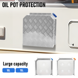 Aluminum Caravan Diesel Heater Bracket Silver 2mm Thickness Fuel Tank Cover Double Left/Right Base 10L/15L for Caravan Trailer Toolbox Silver