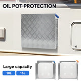 Diesel Tank Cover Silver Gas Tank Bracket 2mm Thickness Aluminium Tank Mounting Holder Fit for 10L/15L Tank for Caravan Trailer Toolbox Left Right