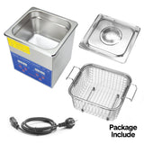 Jewellery Cleaners: 2L Ultrasonic Cleaner Lab-Grade Stainless Steel Ultrasonic Cleaning Machine Digital Heating Timer and Basket for Home and Commercial Jewellery Eyeglass