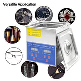 Jewellery Cleaners: 2L Ultrasonic Cleaner Lab-Grade Stainless Steel Ultrasonic Cleaning Machine Digital Heating Timer and Basket for Home and Commercial Jewellery Eyeglass
