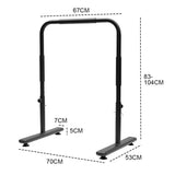 Gymnastics: Set of 2 Functional Fitness Dip Stands Station Height Adjustable Dip Bars Portable Parallettes Calisthenics Equipment Safety for Home Gym Strength Training