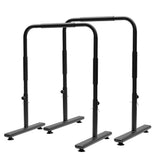 Gymnastics: Set of 2 Functional Fitness Dip Stands Station Height Adjustable Dip Bars Portable Parallettes Calisthenics Equipment Safety for Home Gym Strength Training