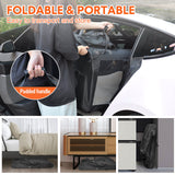 Foldable Dog Carrier Large Pet Travel Bag Portable and Breathable Car Travel Transport Kennel 72x52x52cm Load Up to 27kg with Steel Frame and Pocket Black