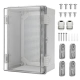 Automotive Repair & Speciality Tools: Electrical ABS Junction Box IP66 Waterproof Electrical Enclosure with Clear Hinged Cover and Mounting Plate for Electrical Project 30x20x17cm