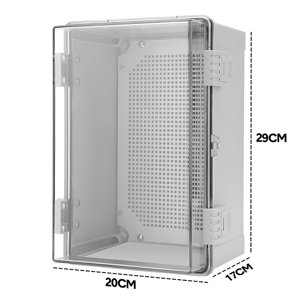 Automotive Repair & Speciality Tools: Electrical ABS Junction Box IP66 Waterproof Electrical Enclosure with Clear Hinged Cover and Mounting Plate for Electrical Project 30x20x17cm