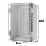 Automotive Repair & Speciality Tools: Electrical ABS Junction Box IP66 Waterproof Electrical Enclosure with Clear Hinged Cover and Mounting Plate for Electrical Project 30x20x17cm