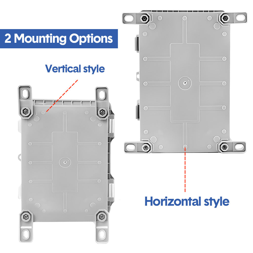 Automotive Repair & Speciality Tools: Electrical ABS Junction Box IP66 Waterproof Electrical Enclosure with Clear Hinged Cover and Mounting Plate for Electrical Project 30x20x17cm