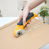 Cordless Electric Scissors 4.2V Rotary Cutter 2000mAh Battery Rechargeable Fabric Scissors Multi-Cutting Tool with Safety Lock for Cloth Cardboard Carpet