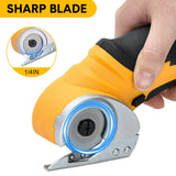 Cordless Electric Scissors 4.2V Rotary Cutter 2000mAh Battery Rechargeable Fabric Scissors Multi-Cutting Tool with Safety Lock for Cloth Cardboard Carpet