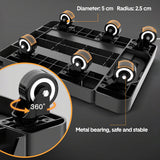 Utility Trolleys: 6-Wheel Folding Hand Truck Heavy Duty 227kg Capacity Collapsible Trolley with Elastic Strap Triple-Axle All-Terrain Design Moving RV Camping Warehouse