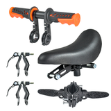 Bicycle Parts: 3 In 1 Kids Bike Mounted Front Seat Detachable With Handlebar Foot Pedal Bicycle Seat for Children 1-8 Years Compatible with All Adult Mountain Bikes