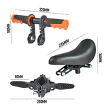Bicycle Parts: 3 In 1 Kids Bike Mounted Front Seat Detachable With Handlebar Foot Pedal Bicycle Seat for Children 1-8 Years Compatible with All Adult Mountain Bikes
