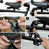 Bicycle Parts: 3 In 1 Kids Bike Mounted Front Seat Detachable With Handlebar Foot Pedal Bicycle Seat for Children 1-8 Years Compatible with All Adult Mountain Bikes