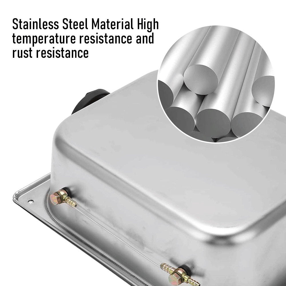 8L Petrol Fuel Tank Stainless Steel Diesel Fuel Tank Portable Diesel Container Backup Petrol Storage Tank For Truck Van External Fuel Tank