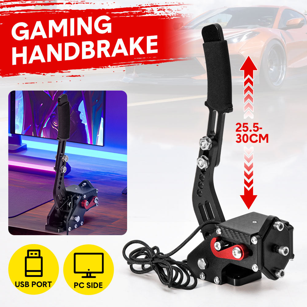 Gaming Chairs: Racing Games Handbrake PC USB Universal Adjustable Aluminium Alloy Handbrake Dual Modes Plug and Play Applicable All Steering Wheel Stand SIM Racing Games