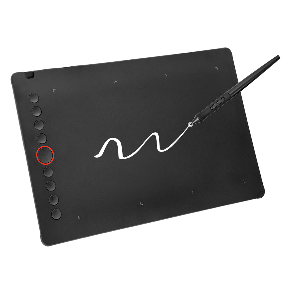 Pens & Pencils: Digital Graphics Tablet Drawing Pad 8192 Levels Large Working Area 285x180mm Compatible with Win/MacOS Support PC/Mobile for Drawing Designing Teaching