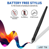 Pens & Pencils: Digital Graphics Tablet Drawing Pad 8192 Levels Large Working Area 285x180mm Compatible with Win/MacOS Support PC/Mobile for Drawing Designing Teaching