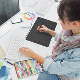 Pens & Pencils: Digital Graphics Tablet Drawing Pad 8192 Levels Large Working Area 285x180mm Compatible with Win/MacOS Support PC/Mobile for Drawing Designing Teaching