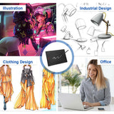 Pens & Pencils: Digital Graphics Tablet Drawing Pad 8192 Levels Large Working Area 285x180mm Compatible with Win/MacOS Support PC/Mobile for Drawing Designing Teaching