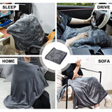 Blankets & Throws: Electric Heated Blanket Washable 10W Heated Soft Thermal Zipper Shawl Wraps USB Charging Winter Heating Wraps Pad with 3 Level Temperature Setting