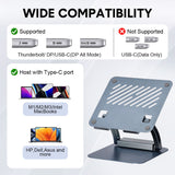 Laptop Stands: 7-in-1 Laptop Stand Docking Station Ergonomic Laptop Riser 360 Rotatable - PD Charging HDMI USB-C and USB-A 3.0 Ports for MacBook M1/M2/M3 HP ASUS DELL