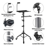 Camera Accessories: Mobile Laptop Tripod Stand 11-16 Inch on Wheels 82-170cm Height Adjustable Projector Stand Portable Stand with Gooseneck Phone Holder for Home Office