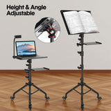 Camera Accessories: Mobile Laptop Tripod Stand 11-16 Inch on Wheels 82-170cm Height Adjustable Projector Stand Portable Stand with Gooseneck Phone Holder for Home Office