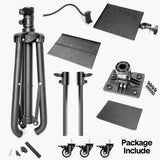 Camera Accessories: Mobile Laptop Tripod Stand 11-16 Inch on Wheels 82-170cm Height Adjustable Projector Stand Portable Stand with Gooseneck Phone Holder for Home Office