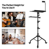 Camera Accessories: Mobile Laptop Tripod Stand 11-16 Inch on Wheels 82-170cm Height Adjustable Projector Stand Portable Stand with Gooseneck Phone Holder for Home Office