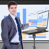 Camera Accessories: Mobile Laptop Tripod Stand 11-16 Inch on Wheels 82-170cm Height Adjustable Projector Stand Portable Stand with Gooseneck Phone Holder for Home Office