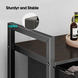 Laundry Storage: Laundry Hamper Basket Metal Laundry Organizer with MDF Shelf and 2 Waterproof Pull-Out Removable Dirty Clothes Bags for Laundry Room Bedroom Bathroom Dorm