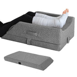 Wellness Accessories: Leg Wedge Ergonomic Booster 3-Height Adjustable Memory Foam Leg Support Pillow with Washable Cover for Ankle Foot Rest Surgery Recovery and Pain Relief