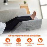 Wellness Accessories: Leg Wedge Ergonomic Booster 3-Height Adjustable Memory Foam Leg Support Pillow with Washable Cover for Ankle Foot Rest Surgery Recovery and Pain Relief