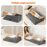 Wellness Accessories: Leg Wedge Ergonomic Booster 3-Height Adjustable Memory Foam Leg Support Pillow with Washable Cover for Ankle Foot Rest Surgery Recovery and Pain Relief