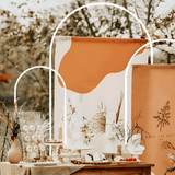 Canopies & Gazebos: Metal Arch Backdrop White Stand Wedding Arch Stand Set of 3 (6FT/5FT/4FT) Square Arched Frame for Outdoor Birthday Party Ceremony
