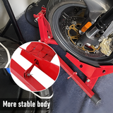 Bicycle Stands & Storage: Heavy-Duty Motorcycle Motorbike Front Wheel Chock Lift Stand Vehicle Wheel Chock Clampsfor Trailer Transport 15"-21" Tires Standard Motorcycles