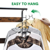 8 Sets Magic Clothes Hangers Detachable 5-in-1 Multilayer Carbon Steel Coat Hanger with Anti-Slip Foam Sleeves Space Saving for Wardrobe Closet Storage