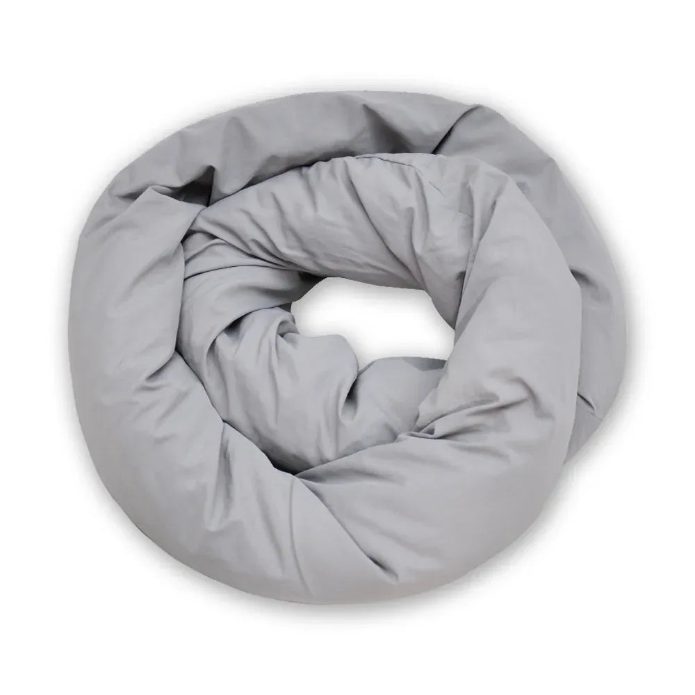 2Pcs Travel Pillow Wrap Comfort Adjustable Neck Support Pillow Scarf for Airplane Travel Sleep Nap Machine Washable and Portable Soft Neck Pillow Grey