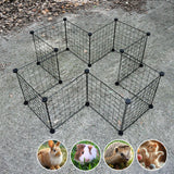 Dog Playpens & Gates: Pet Playpen Foldable Metal Pet Cage Enclosure Puppy Fence 16 Panels with Connection Clips for Small Animal Puppy Rabbit Kitten Turtle Indoor Outdoor Black