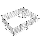 Dog Playpens & Gates: Pet Playpen Foldable Metal Pet Cage Enclosure Puppy Fence 16 Panels with Connection Clips for Small Animal Puppy Rabbit Kitten Turtle Indoor Outdoor Black