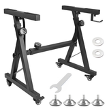 Musical Keyboards: Portable Piano Keyboard Z Stand Heavy-Duty with Wheels Foldable Up to 93CM Heigh